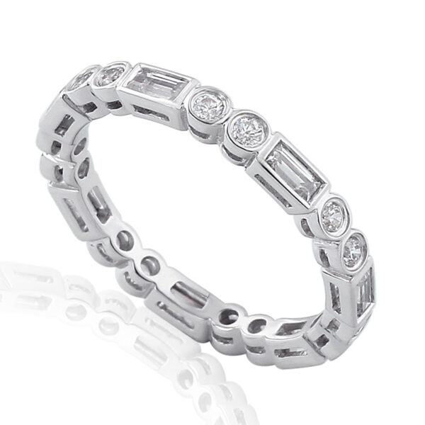 full eternity 18 kt hvidguld 0,78ct brillanter