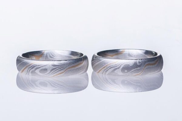mokume gane forlovelses og vielsesringe fra MVH