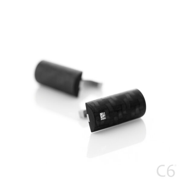 C6 Cufflinks Kulfiber Manchetknapper