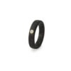 Carbonau kulfiber ring med brillant i guldfatning
