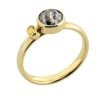 Håndlavet 18 kt guld ring med diamanter