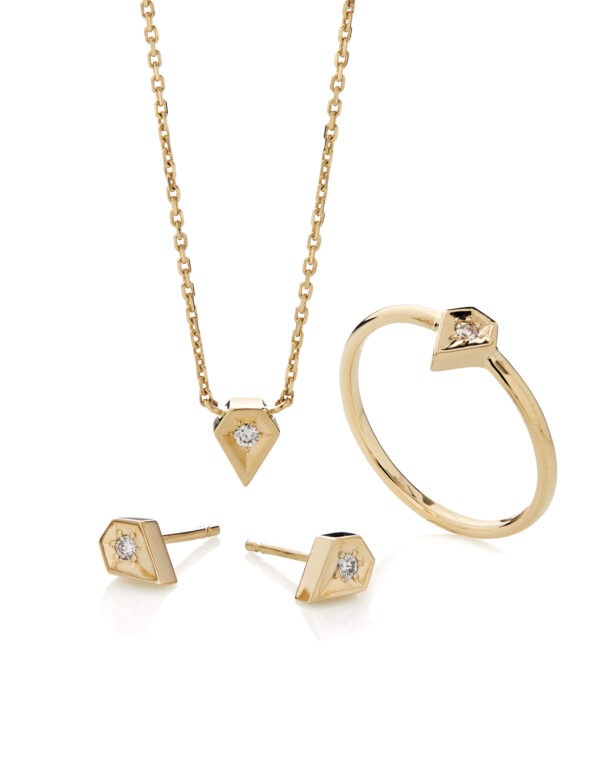 Diamond Diamond ørestikker 18kt guld med brillanter - Image 3