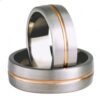 titanium ringe med guld - Billede 2